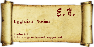 Egyházi Noémi névjegykártya